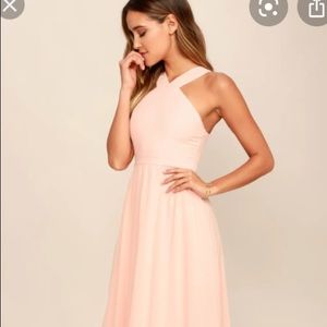 Lulu’s Air of Romance Peach Maxi Dress